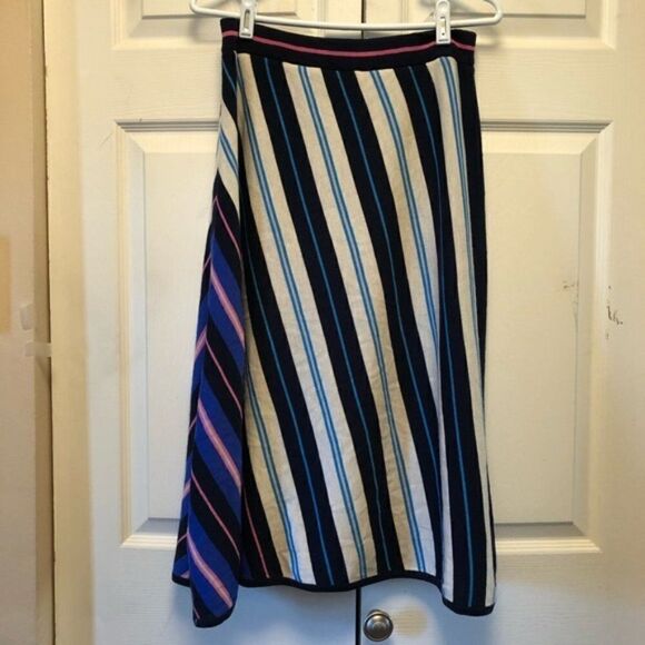 J. Crew Striped Merino Knit Sweater Skirt - Picture 2 of 4